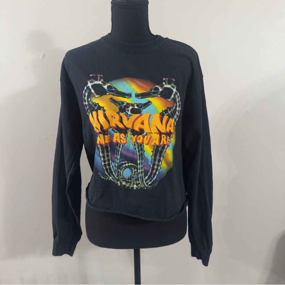 Vintage 90s Nirvana Graphic Long Sleeve Shirt